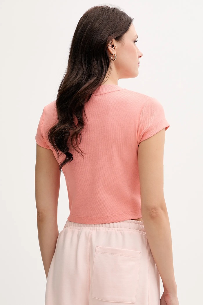 Oblečení Calvin Klein Jeans tričko dámské LV047AB802 oranžová