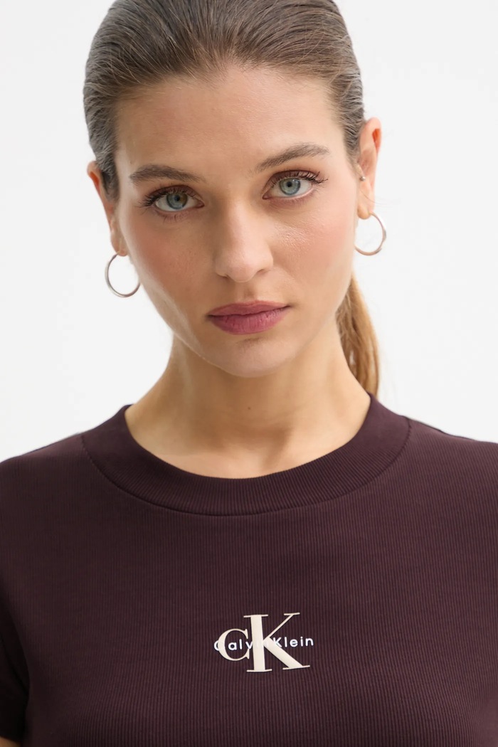 Calvin Klein Jeans dámske tričko hnedá LV047AB802