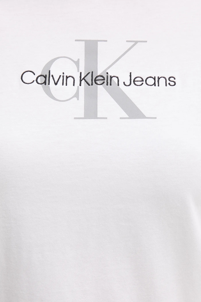 Bavlnené tričko Calvin Klein Jeans LV047B863G biela