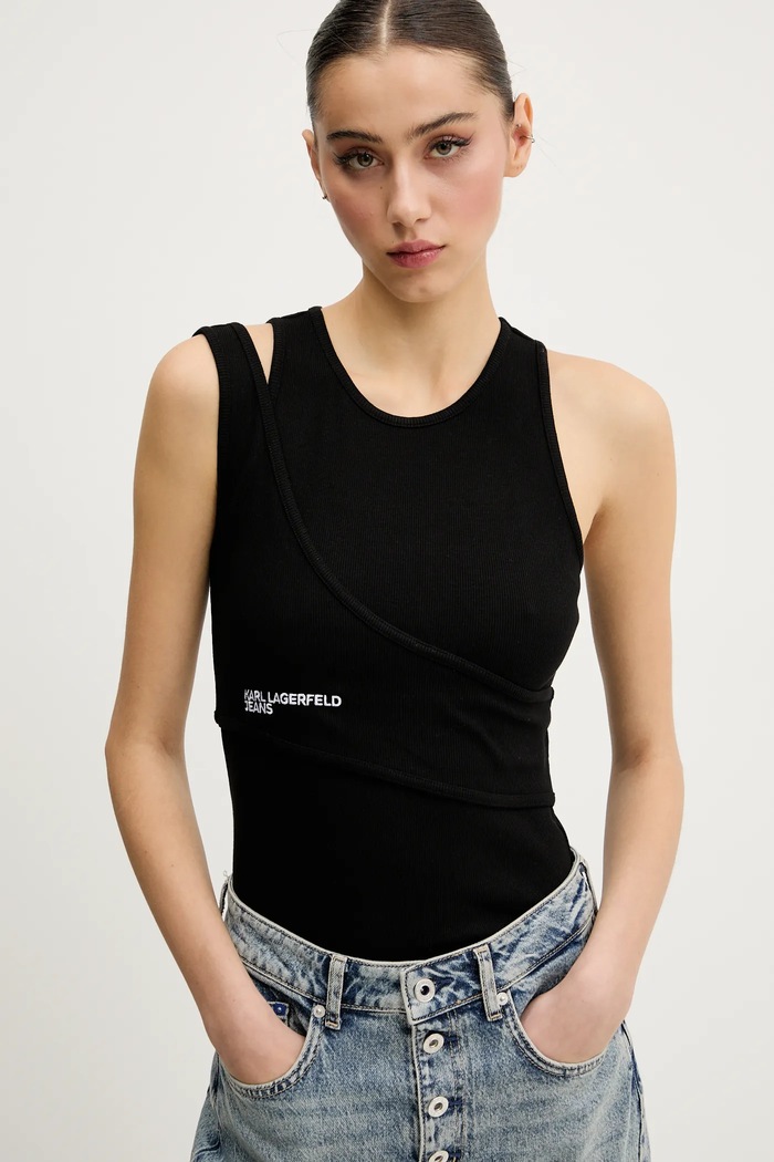 Top Karl Lagerfeld Jeans μαύρο A2W17022