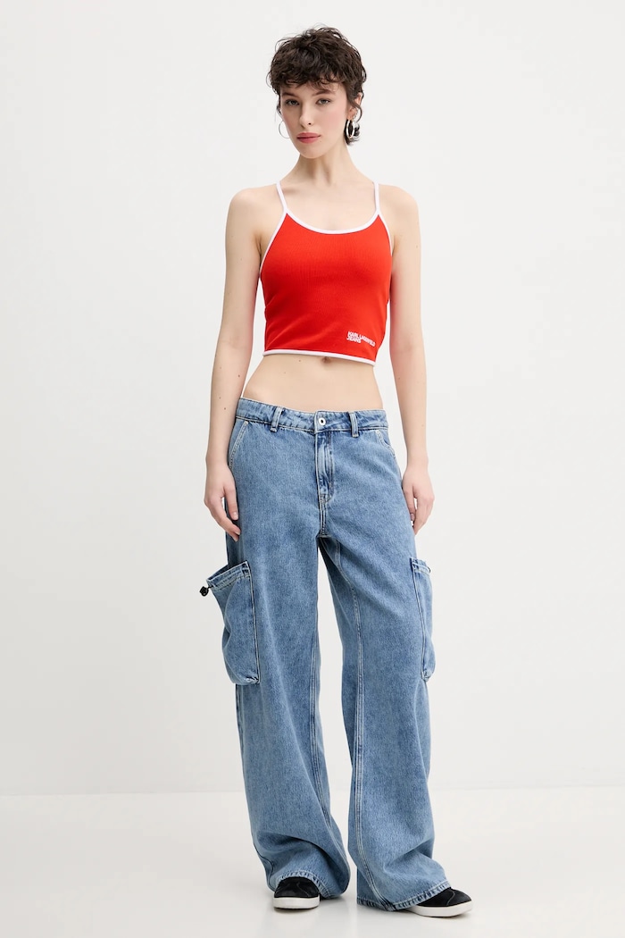 Top Karl Lagerfeld Jeans A2W17026 κόκκινο SS25