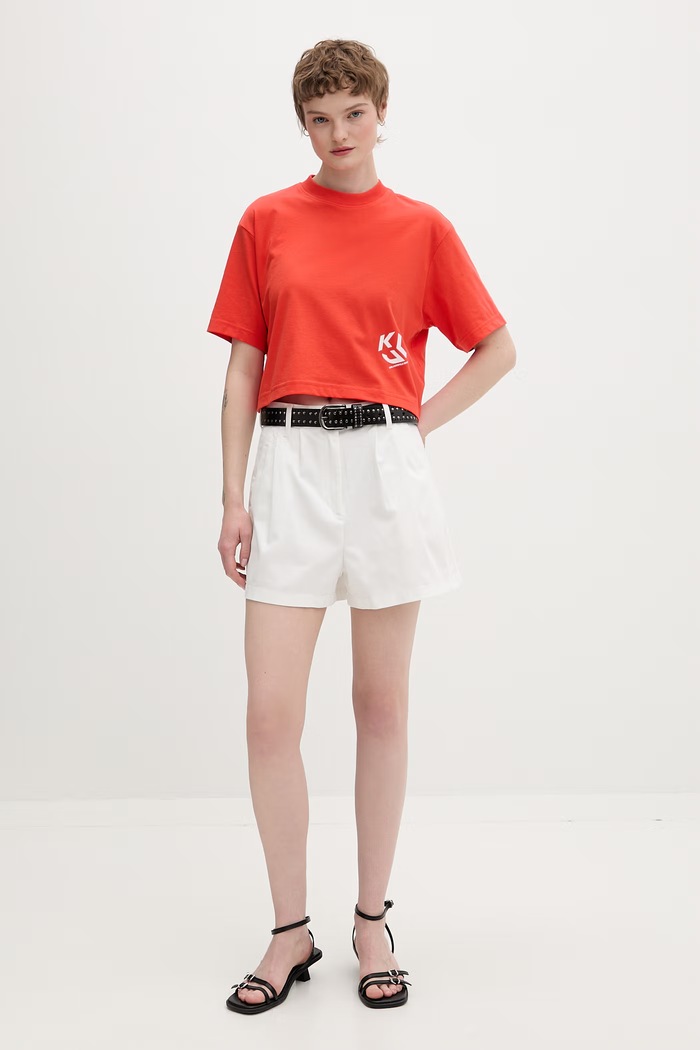 Karl Lagerfeld Jeans тениска от памук A2W17076 оранжев SS26