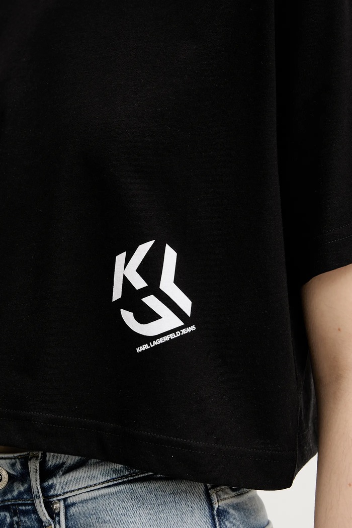 Karl Lagerfeld Jeans tričko s bavlnou A2W17076 čierna