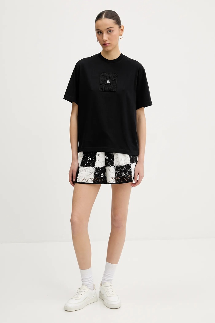Karl Lagerfeld Jeans t-shirt bawełniany A2W17096 czarny SS25
