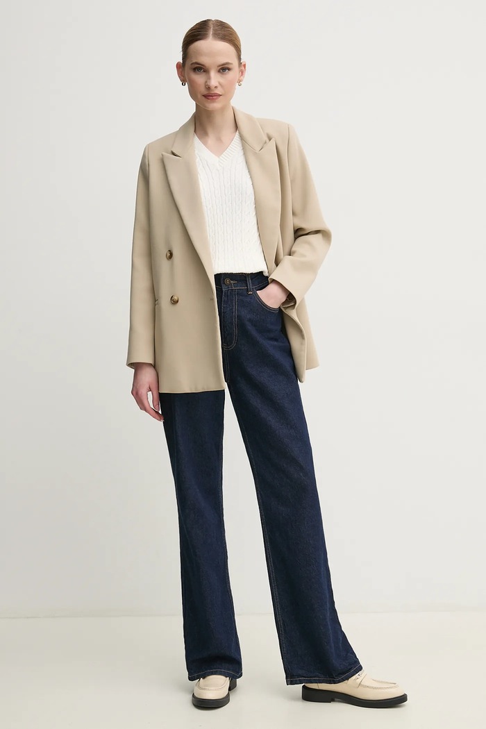 Pamučni prsluk Barbour Hartland LKN1637WH71 bež SS25