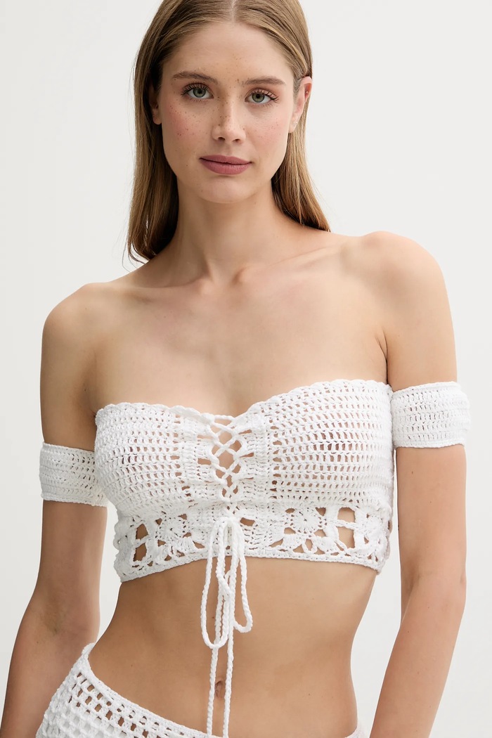 Plážový top Guess E5GH00.Z3N30 béžová SS25