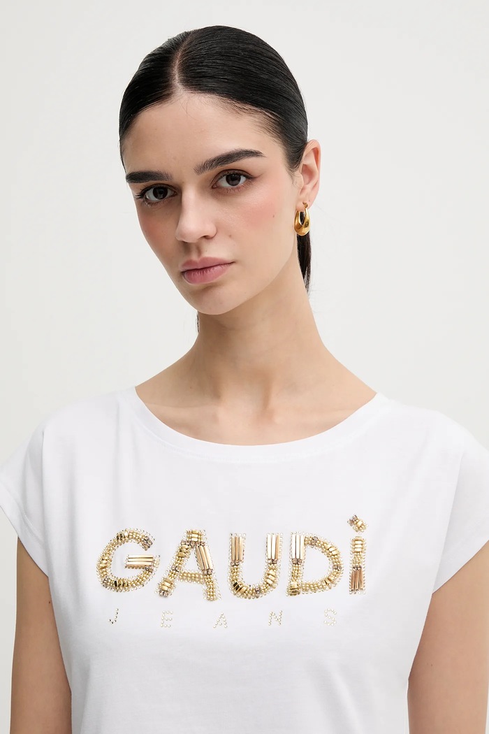 Gaudi t-shirt bianco 511BD64025