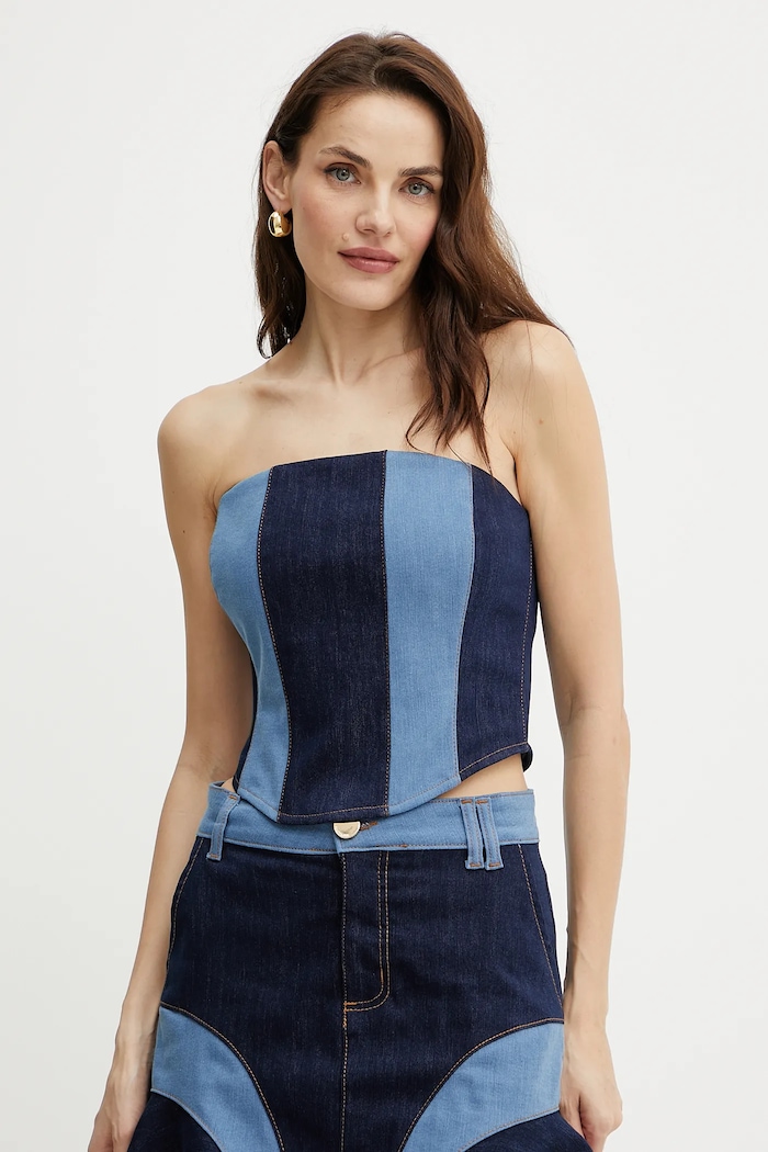Top Fracomina slim modrá FS25SJ5002D45001