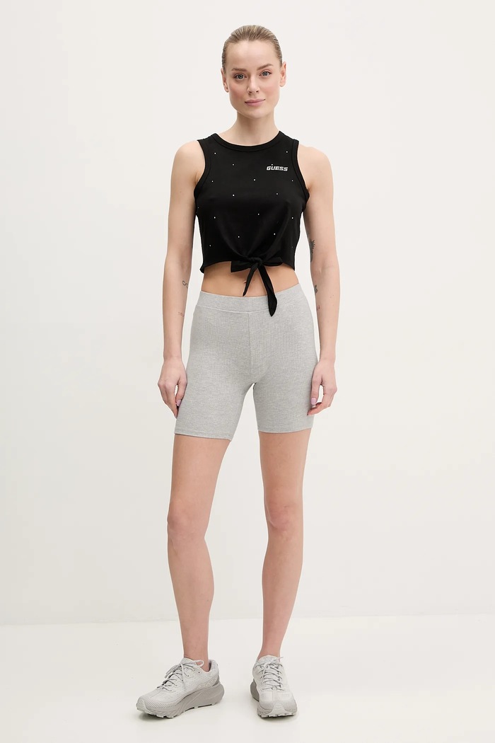 Bavlněný top Guess PRIMULA V5GI01.I3Z14 černá SS25