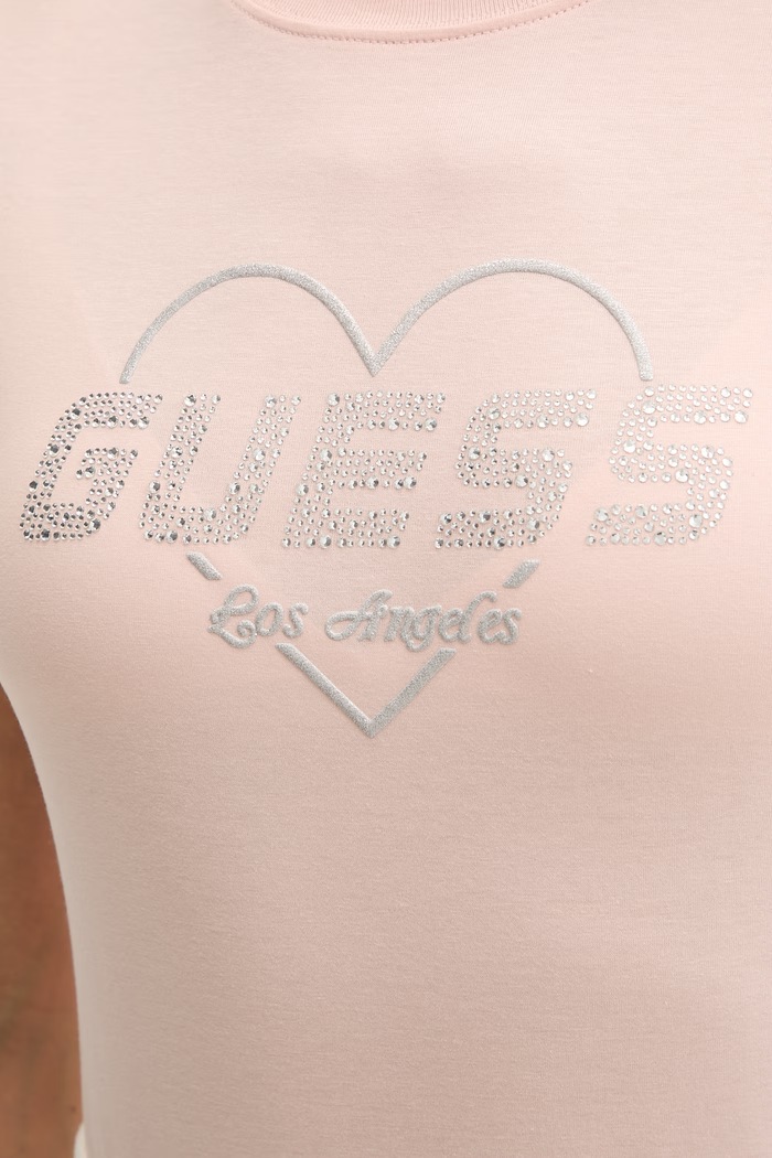 Bavlnené tričko Guess NARCISO V5GI10.K9RM1 ružová