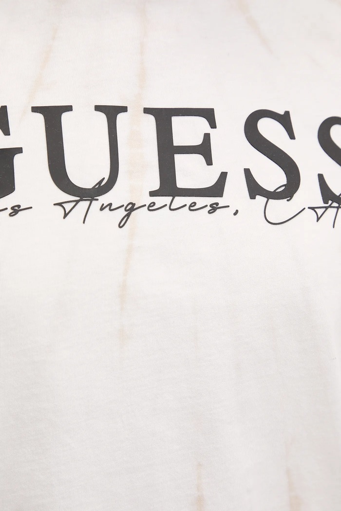 Βαμβακερό μπλουζάκι Guess GENZIANA V5GI19.I3Z14 λευκό