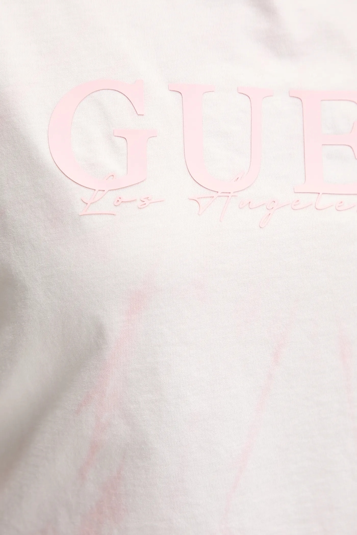 Βαμβακερό μπλουζάκι Guess GENZIANA V5GI19.I3Z14 ροζ