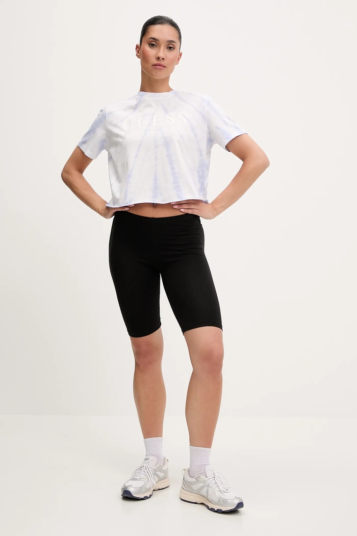 Βαμβακερό μπλουζάκι Guess GENZIANA V5GI19.I3Z14 μπλε SS25