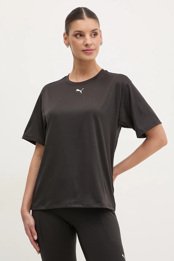 Puma edzős póló Train All Day Essentials sima fekete 527139
