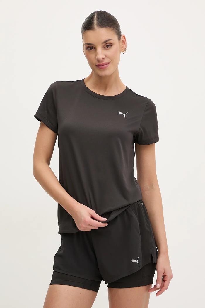 Μπλουζάκι προπόνησης Puma Train All Day Essentials κανονικό μαύρο 527177