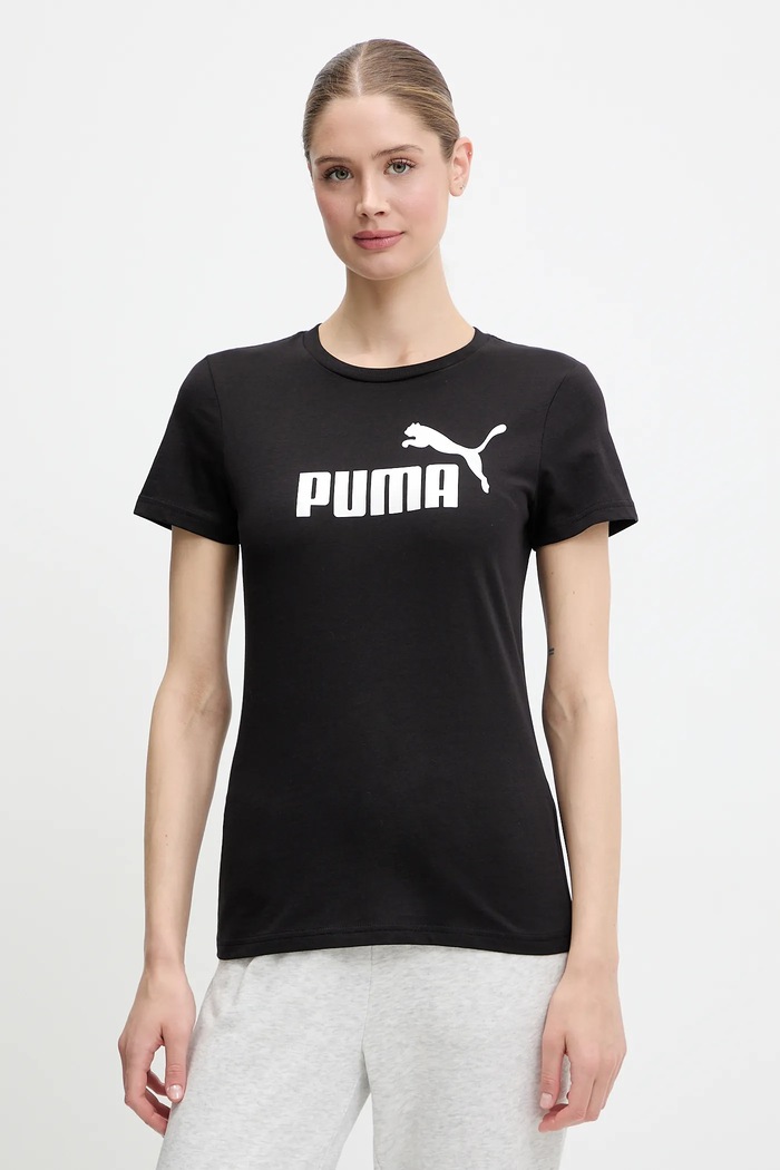 Puma t-shirt bawełniany nadruk czarny 631536