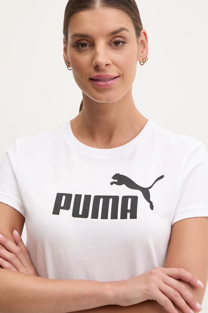 Bavlněné tričko Puma béžová 682370