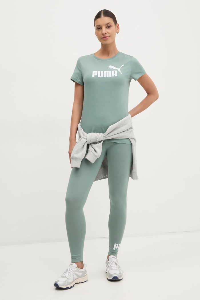 Puma t-shirt bawełniany 682371. zielony SS25