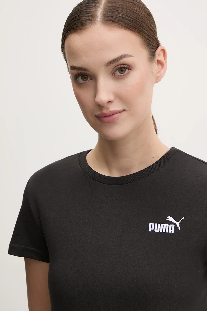 Bavlněné tričko Puma černá 682372