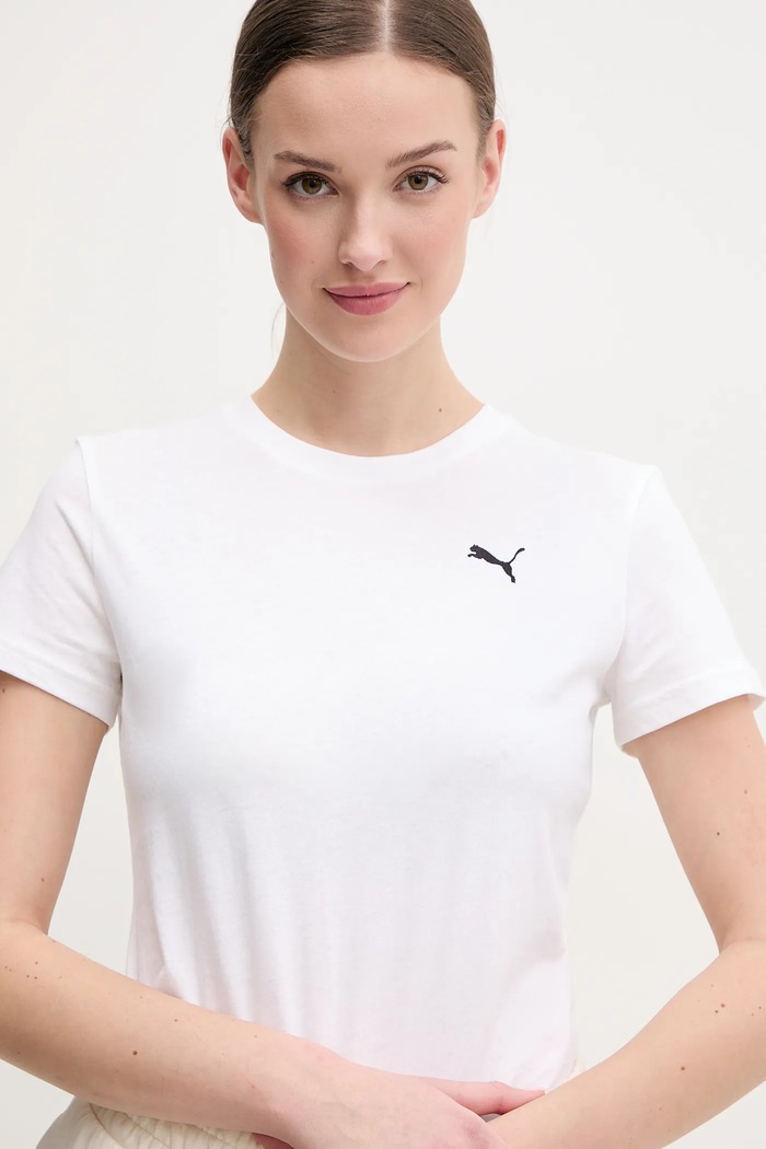 Puma maglietta in cotone bianco 682374.