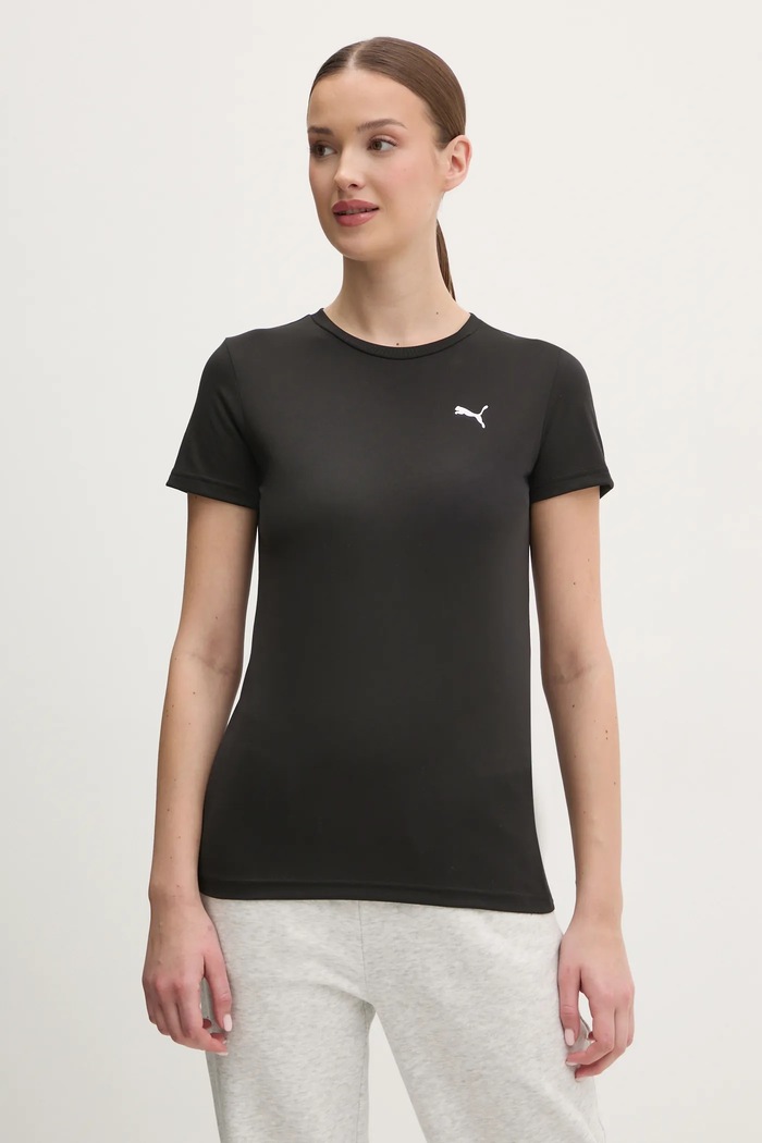 Bavlnené tričko Puma potlač čierna 682376