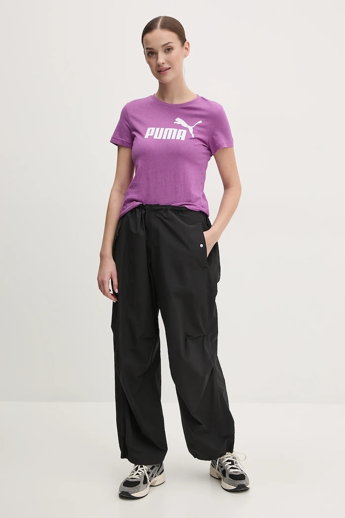Bavlnené tričko Puma 684969 fialová SS25