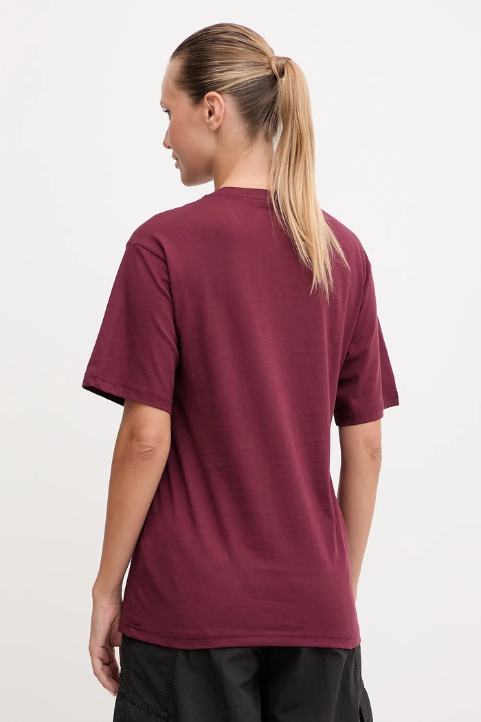 Îmbrăcăminte Puma Tricou de femei din bumbac Essential Relaxed 684971 burgundia
