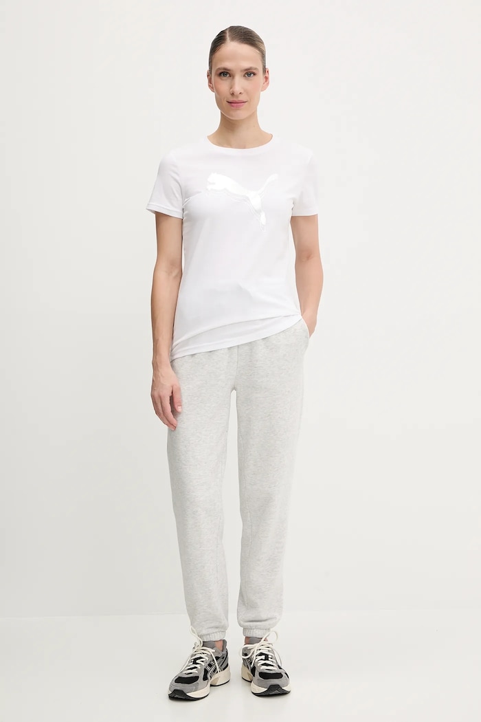 Bavlněné tričko Puma 684995 bílá SS25