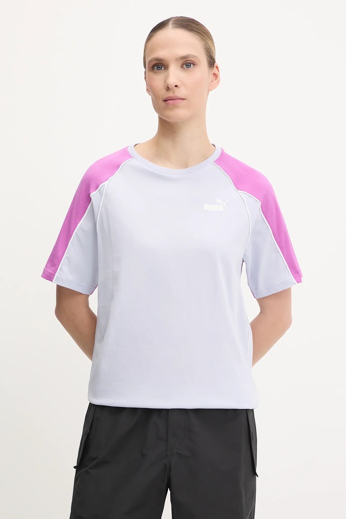Puma pamut póló pamut kék 685041.