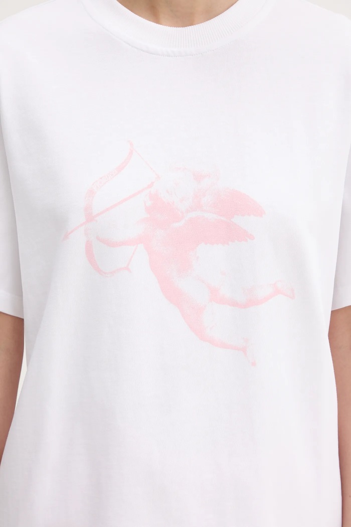 Fiorucci tricou din bumbac White Cupid Print Regular Fit T-Shirt W02SMTSH323CJ01WH09 alb