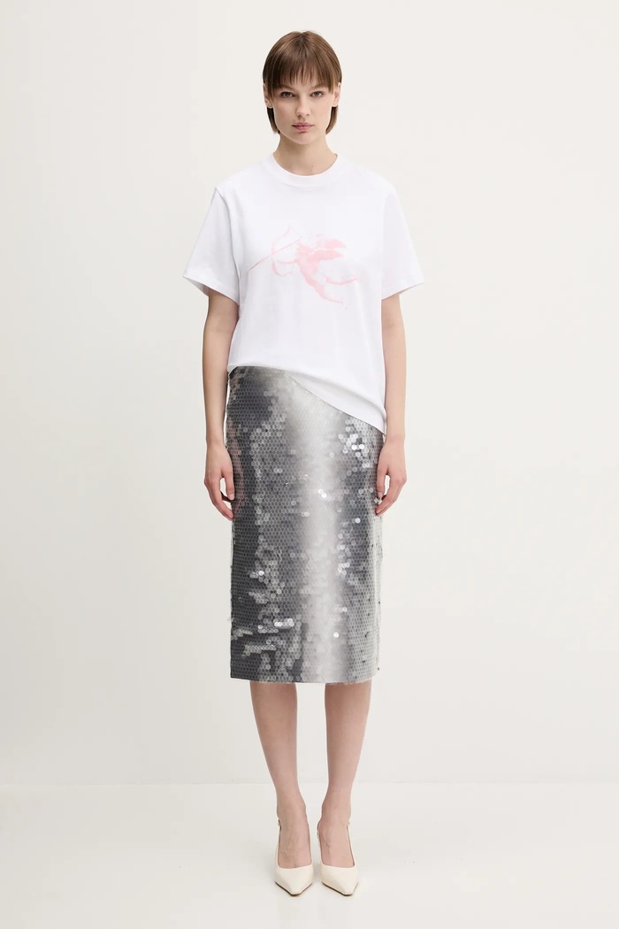 Fiorucci t-shirt bawełniany White Cupid Print Regular Fit T-Shirt W02SMTSH323CJ01WH09 biały