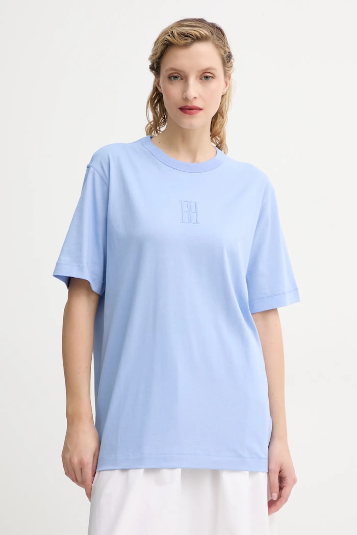 By Malene Birger tricou din bumbac FAYEH. imprimeu albastru 102472