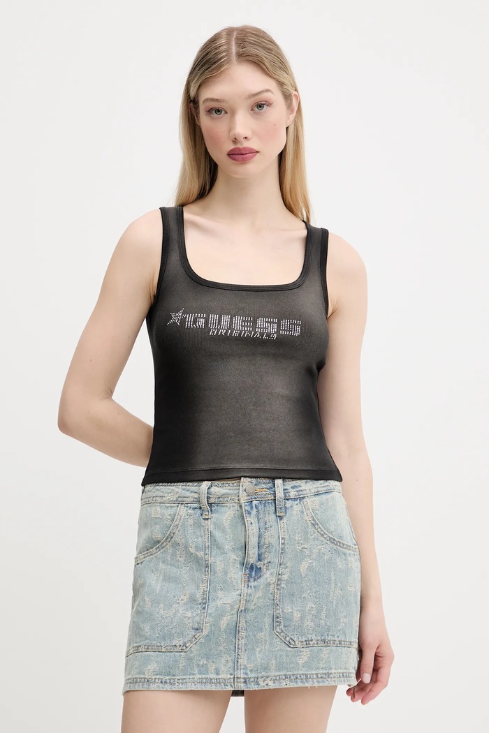 Guess Originals top imprimeu negru W5GP50.KCTT1