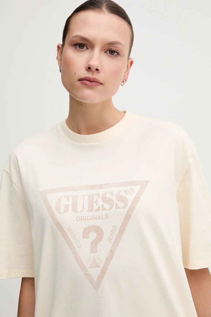 Abbigliamento Guess Originals t-shirt in cotone M5GI10.K8FQ4 beige