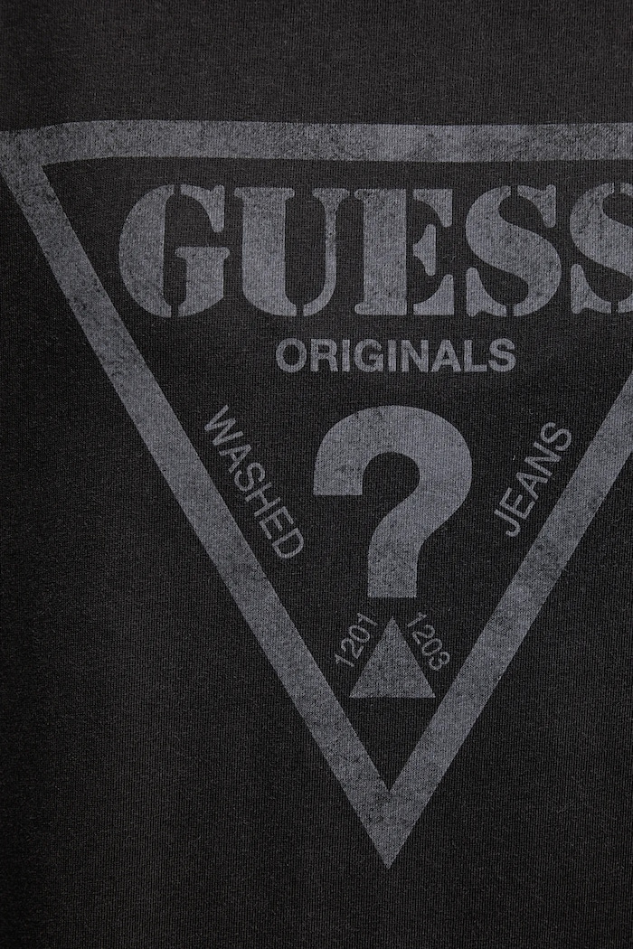 Βαμβακερό μπλουζάκι Guess Originals μαύρο M5GI10.K8FQ4