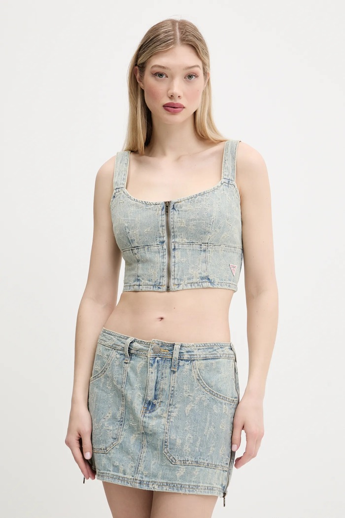 Top Guess Originals slim modrá W5GG25.D5OTA