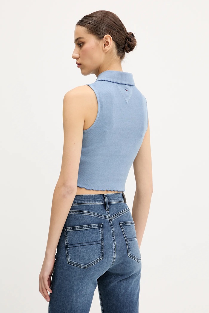 Îmbrăcăminte Tommy Jeans top DW0DW20295 albastru