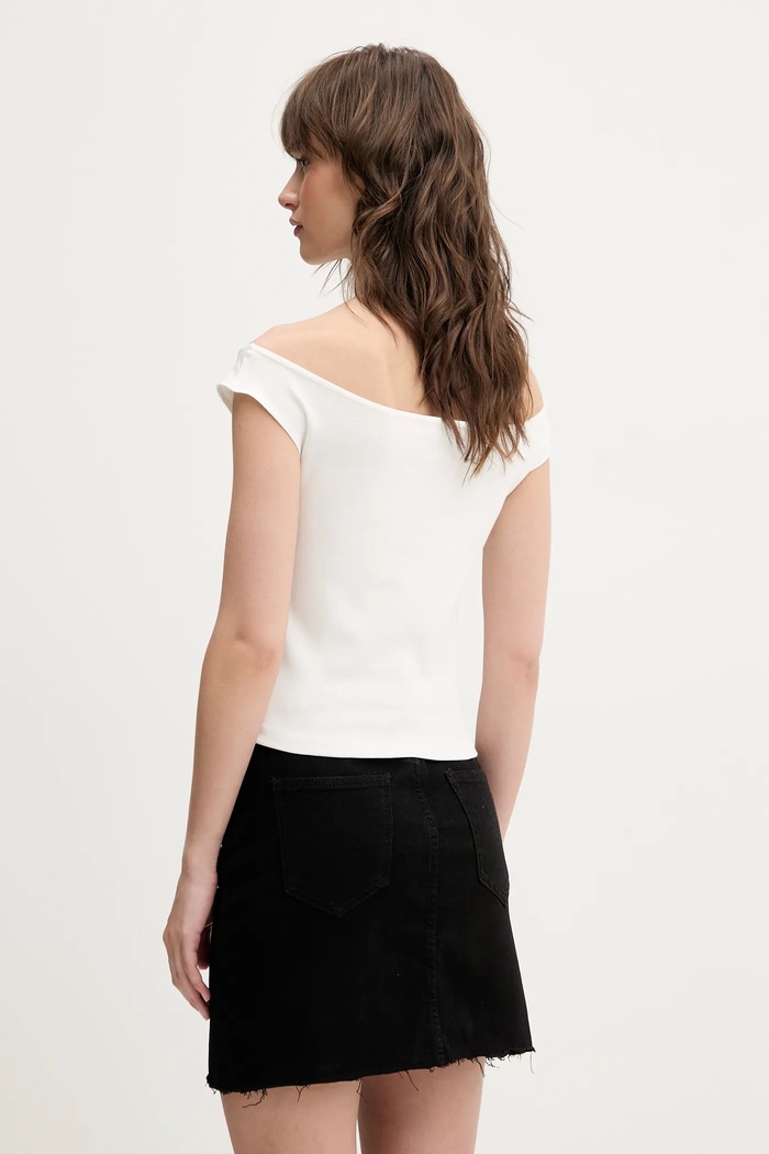Top Tommy Jeans DW0DW20234 bílá SS25