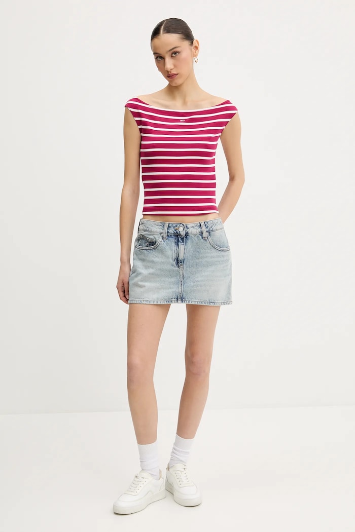 Top Tommy Jeans DW0DW20234 ροζ SS25