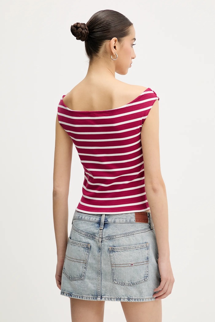 Ρούχα Top Tommy Jeans DW0DW20234 ροζ