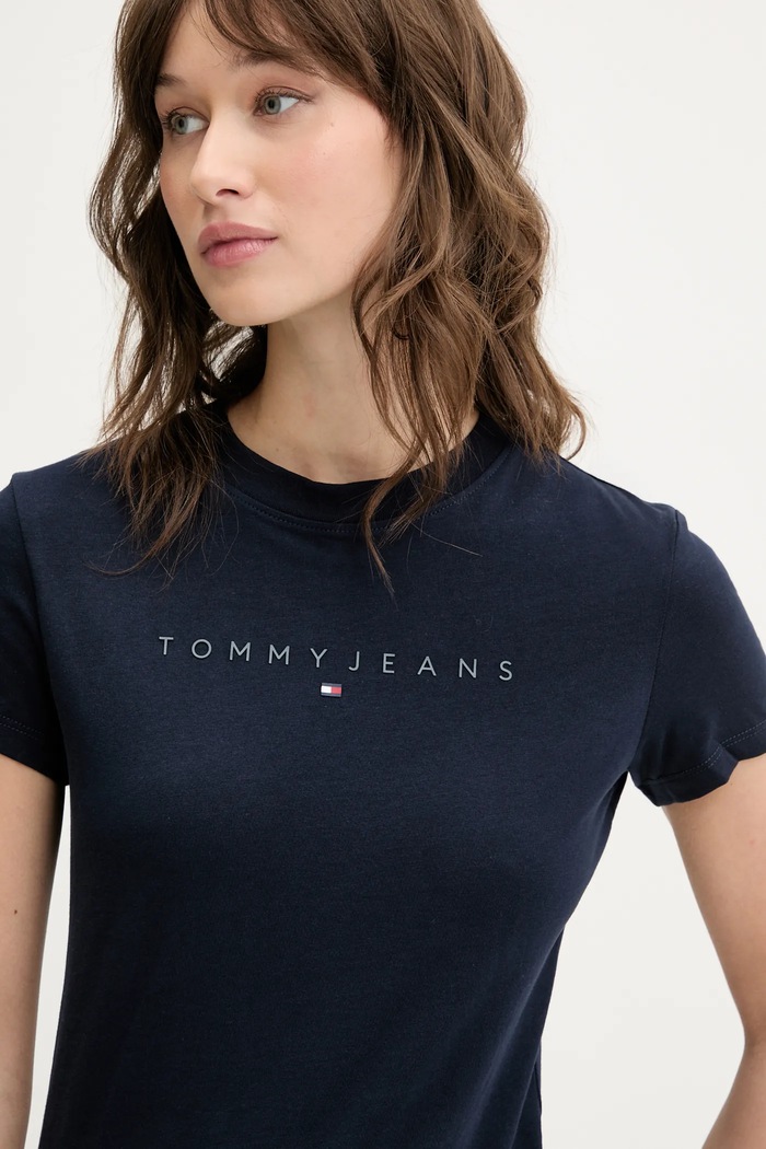 Îmbrăcăminte Tommy Jeans tricou din bumbac DW0DW20315 bleumarin
