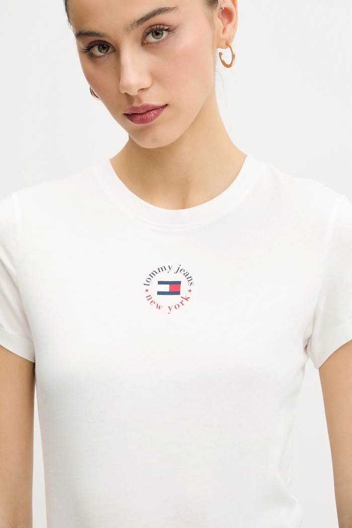 Tričko Tommy Jeans biela DW0DW20316