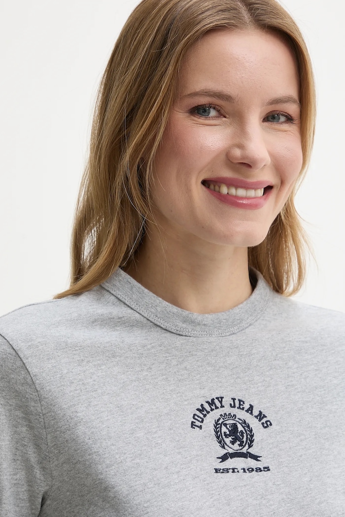 Odjeća Pamučna majica Tommy Jeans DW0DW20317 siva