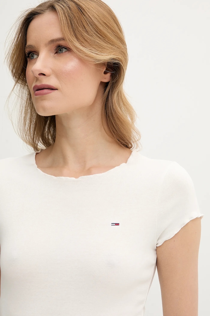 Oblečenie Tričko Tommy Jeans DW0DW20623 biela