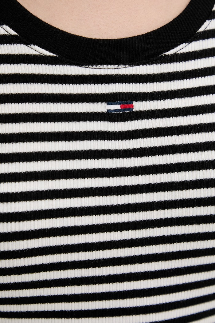 Tommy Jeans top pentru femei din bumbac cu elastan DW0DW20673 negru