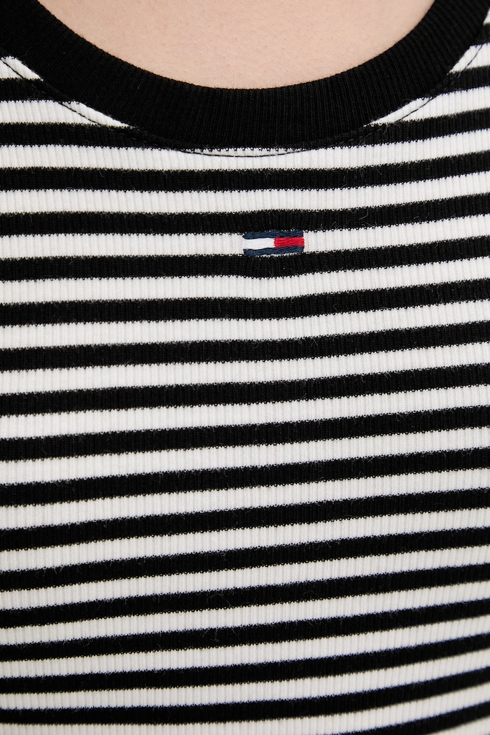Tommy Jeans top pentru femei din bumbac cu elastan DW0DW20673 negru