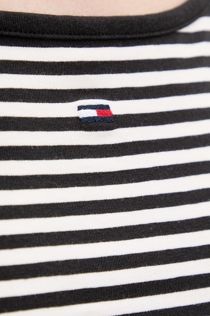 Tommy Jeans top damski bawełniany z elastanem DW0DW20675 czarny