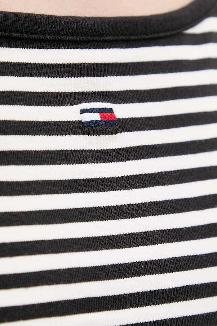 Tommy Jeans top damski bawełniany z elastanem DW0DW20675 czarny