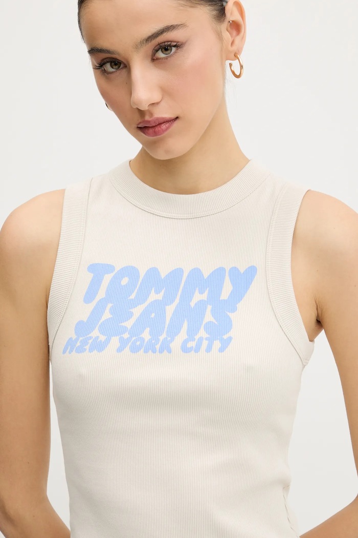 Tommy Jeans top bej DW0DW21339
