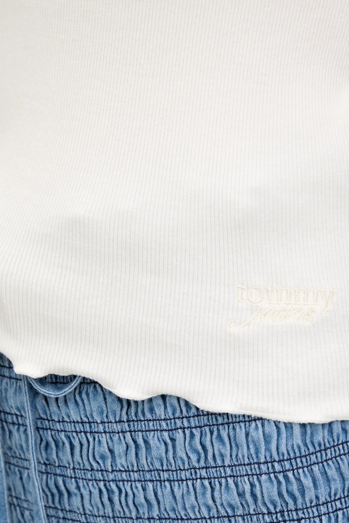 Tričko Tommy Jeans DW0DW21349 béžová